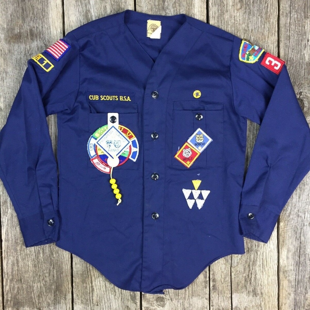 VTG Boy Scout Cub Sz 12 Wolf Bobcat Webelos Shirt